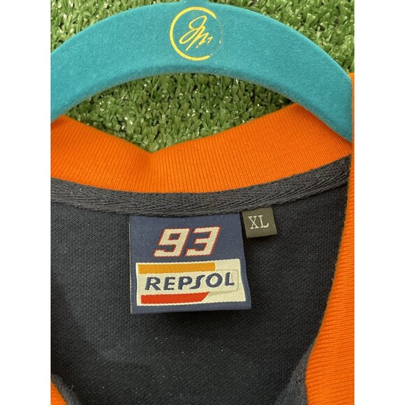 Official 93 Repsol Honda Team Blue Orange Polo Shirt 22 18502 Size XL youth - Picture 5 of 12